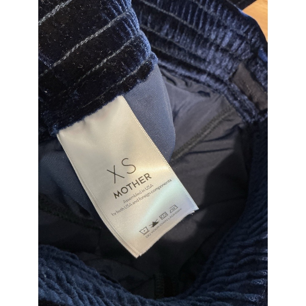 MOTHER The Velvet Lounger Ankle Pants Navy With Stripes Size XS - Picture 4 of 6